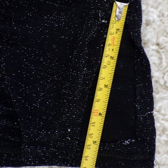 Unbranded Womens Top Short Sleeve Florial Glitter Festive Feminine Black Rust - Picture 6 of 6